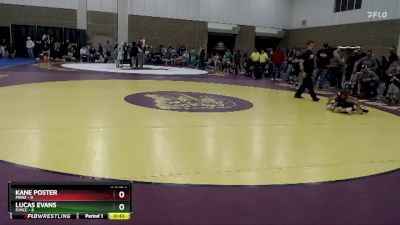 50 lbs Placement (4 Team) - Lucas Evans, F/MCC vs Kane Poster, Pierz