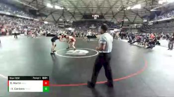 1A 195 lbs Cons. Round 3 - Xavier Cardona, Omak vs Brock Martin, Riverside