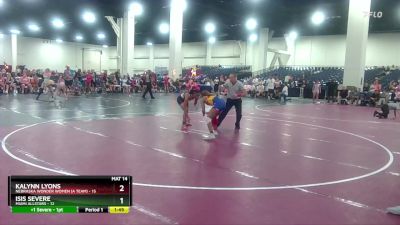 125 lbs Round 1 (8 Team) - Kalynn Lyons, Nebraska Wonder Women (A Team) vs Isis Severe, MIAMI ALLSTARS