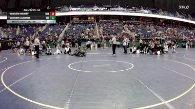 2A 150 lbs Champ. Round 1 - Jayden Alston, Bunn High School vs Jayden Henry, Trinity