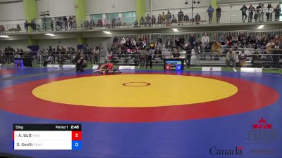 51kg Champ. Round 1 - Anfaal Butt, Matmen WC vs Darien Smith, Grande Prairie WC