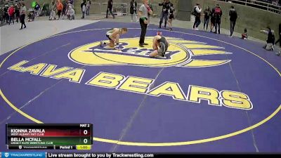 92 lbs Round 3 - Bella McFall, Legacy Elite Wrestling Club vs Kionna Zavala, West Albany Mat Club