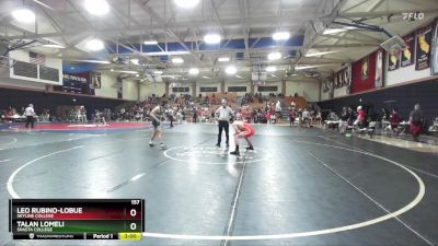 157 lbs Champ. Round 1 - Leo Rubino-lobue, Skyline College vs Talan Lomeli, Shasta College