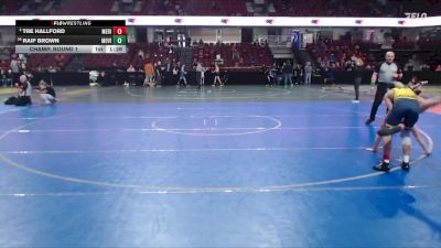 120 lbs Champ. Round 1 - Tre Hallford, Meridian vs Raif Brown, Mountain View