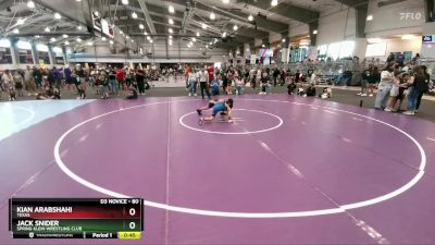 80 lbs Cons. Round 1 - Jack Snider, Spring Klein Wrestling Club vs Kian Arabshahi, Texas