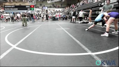110 lbs Semifinal - Jaxson Jett, Division Bell Wrestling vs Olivia Williams, Chickasha Youth Wrestling