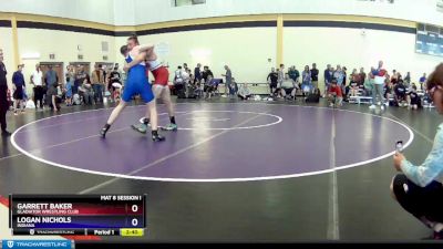 79 lbs Round 1 - Garrett Baker, Gladiator Wrestling Club vs Logan Nichols, Indiana