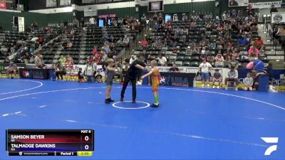 63 lbs Champ. Round 2 - Samson Beyer, NE vs Talmadge Dawkins, GA