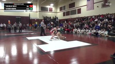 135 lbs 3rd Place Match - Cecelia Gryp, Williamsburg vs Ayden Keefe, Osage