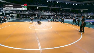 5A 150 lbs Cons. Round 3 - Wyatt Hicks, Azle vs Tristan Cox, Comal Pieper