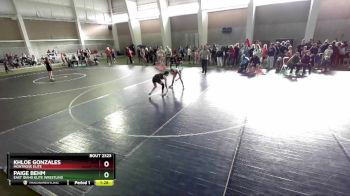 105 lbs Quarterfinal - Khloe Gonzales, Montrose Elite vs Paige Behm, East Idaho Elite Wrestling