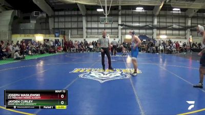 174 lbs Champ. Round 1 - Jayden Curley, Roger Williams University vs Joseph Wasilewski, U.S. Merchant Marine Academy