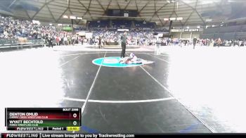 78 lbs Cons. Round 3 - Denton Omlid, Cherry Creek Wrestling Club vs Wyatt Bechtold, Forks Wrestling Club