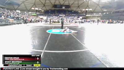 78 lbs Cons. Round 3 - Denton Omlid, Cherry Creek Wrestling Club vs Wyatt Bechtold, Forks Wrestling Club