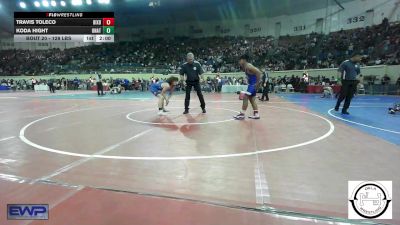 128 lbs Round Of 128 - Travis Toleco, Bixby vs Koda Hight, Unattached