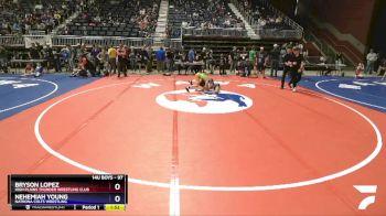 97 lbs Quarterfinal - Bryson Lopez, High Plains Thunder Wrestling Club vs Nehemiah Young, Natrona Colts Wrestling