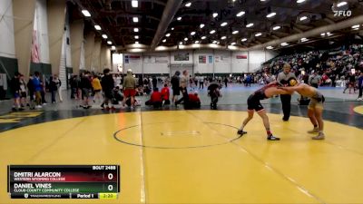 141 lbs Cons. Round 3 - Daniel Vines, Cloud County Community College vs Dmitri Alarcon, Western Wyoming College