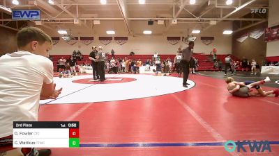 52 lbs 2nd Place - Owden Fowler, Chandler Takedown Club vs Christopher Waitkus, Team Tulsa Wrestling Club