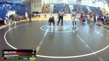 138 lbs Round 5 (8 Team) - Noah McCarthy, Bandits WC vs Kepa Agcaoili, VHWC