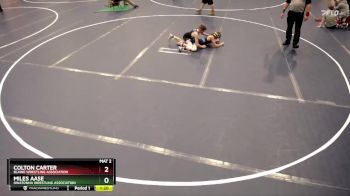 92 lbs Champ. Round 1 - Colton Carter, Blaine Wrestling Association vs Miles Aase, Owatonna Wrestling Association