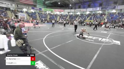 66 lbs Quarterfinal - Decker Sanchez, Montrose Elite vs Tristen Craft, Badlands Elite