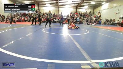 105 lbs Rr Rnd 2 - Leland Holden, Ponca City Wildcat Wrestling vs Reece Crenshaw, Woodland Wrestling Club