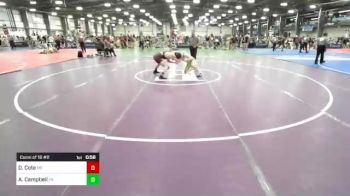 145 lbs Consi Of 16 #2 - Derek Cote, ME vs Ashton Campbell, PA