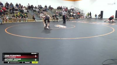 157-165 B Round 1 - Anthony Zachar, Cedar Rapids Kennedy vs John FitzPatrick, Western Dubuque