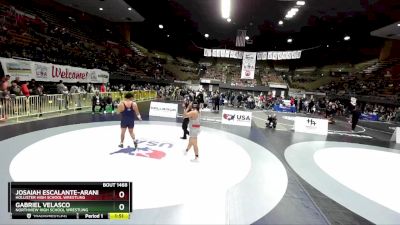 285 lbs Quarterfinal - Josaiah Escalante-Aranda, Hollister High School Wrestling vs Gabriel Velasco, Northview High School Wrestling