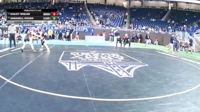 Girls-130 lbs Cons. Round 1 - Annabell Roden, Allegan (Girls) vs Hailey Wisler, New Boston Huron (Girls)
