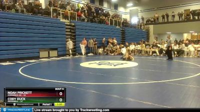 106 lbs Semis & 1st Wb (8 Team) - Cody Duck, Pepperell vs NOAH PRICKETT, Commerce Hs