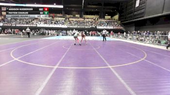 125 lbs Champ. Round 1 - Payton Charles, Basehor-Linwood HS vs Addison Nueberger, Hays HS