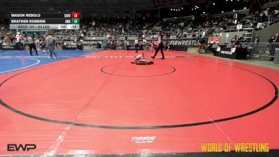 64 lbs Consi Of 16 #2 - Mason Rebolo, Savage House Wrestling Club vs Brayden Robbins, AWA