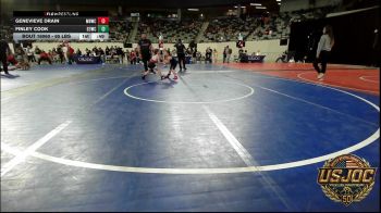 65 lbs Consi Of 8 #2 - Genevieve Drain, Mustang Bronco Wrestling Club vs Finley Cook, D3 Wrestling Cluib