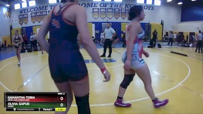 130 lbs Cons. Round 3 - Olivia Gapud, VHWC vs Samantha Tobia, Iron Lion Wrestling