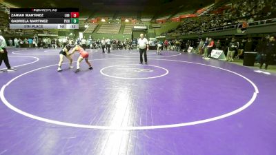 120 lbs 5th Place - Zariah Martinez, Liberty (Bakersfield) vs Gabriela Martinez, Pioneer Valley