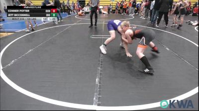 100 lbs Round Of 16 - Conner Potter, Cushing Tigers vs Jett McConnell, Chickasha Youth Wrestling