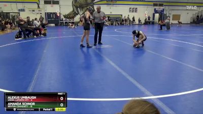 130 lbs Round 3 (6 Team) - Amanda Schnor, Benton Community vs Alexus Umbaugh, Union, LaPorte City