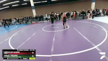 114-118 lbs Round 1 - Abdullah Albawi, Texas vs Hailey Trevino, All American Wrestling Club