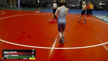 135 lbs Semis & 1st Wrestleback (8 Team) - Beau Carlson, Staples vs Wyatt Johnson, Becker