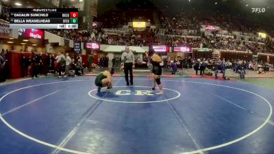 G - 190 lbs Champ. Round 1 - Bella Weaselhead, Great Falls Cmr Girls vs Daijalin Sunchild, Big Sandy Girls