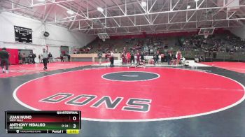 174 lbs Quarterfinal - Anthony Hidalgo, Rio Hondo vs Juan Nuno, West Hills