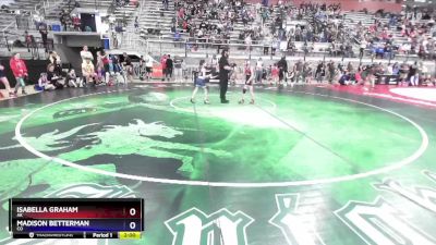 62 lbs Quarterfinal - Isabella Graham, AK vs Madison Betterman, CO