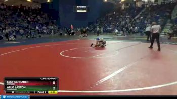 132 lbs Cons. Round 3 - Colt Schrader, Eastside vs Arlo Laxton, Cleveland