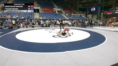 120 lbs Champ. Rd Of 128 - Lukas Salas-Sanchez, Oregon vs Mason Brown, North Carolina