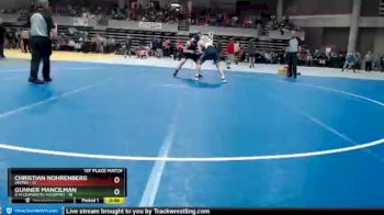 150 lbs Finals (8 Team) - Gunner Mancilman, Z-M (Zumbrota-Mazeppa) vs Christian Nohrenberg, UNITED