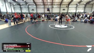 160 lbs Champ. Round 1 - Micah Policarpio, White Center Warriors Wrestling Club vs Champ Bailey, Inland Northwest Wrestling Training Center