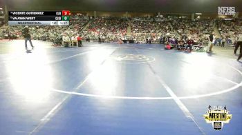 B4A-144 lbs Quarterfinal - Vicente Gutierrez, Clinton vs Vaughn West, Cushing