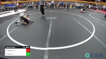 75 lbs Quarterfinal - Dillinger Garrett, Geary Youth Wrestling vs Cooper Davis, Standfast