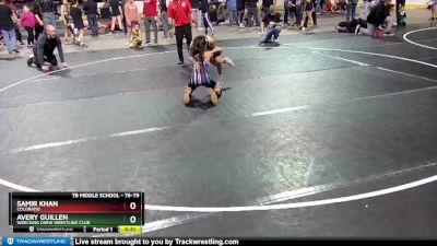 76-79 lbs Round 2 - Samir Khan, Colorado vs Avery Guillen, Wrecking Crew Wrestling Club